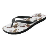 Rood wijnglas, flesje en Teenslippers van druiven (Schuin)