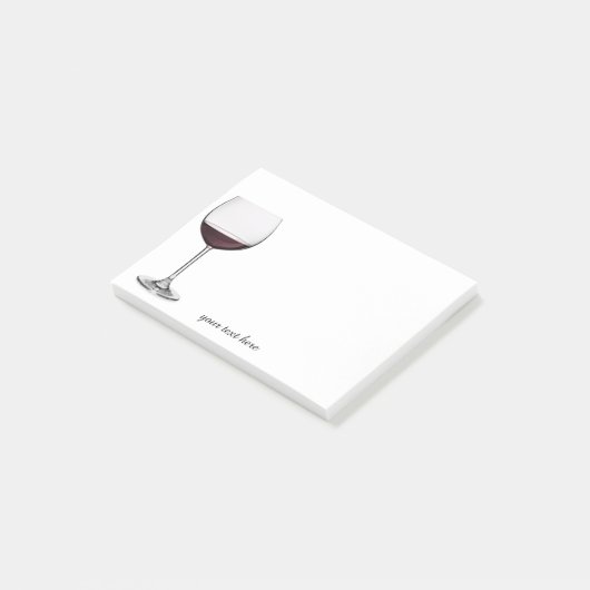Rood wijnglas post-it® notes (Schuin)