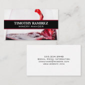 Rood wijnglas visitekaartje (Voorkant / Achterkant)