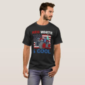 Rood Wit 4 juli Cool Monster Truck USA Ameri T-shirt (Voorkant volledig)