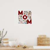 Rood & wit 6 Foto Collage Mam Poster (Keuken)