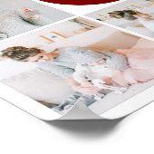 Rood & Wit 6 Foto Collage Moeder Poster (Hoek)