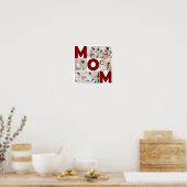 Rood & Wit 6 Foto Collage Moeder Poster (Keuken)