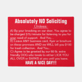 Rood wit absoluut niet opwindend deurmat (Voorkant)