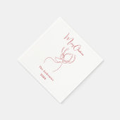 Rood wit abstract rendier moderne kerst servet (Hoek)