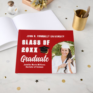 Rood Wit Afstuderen Foto Custom Graduation Party Gastenboek
