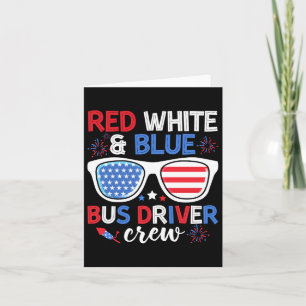 Rood wit & Blue Bus Driver Crew 4 juli S Kaart