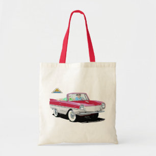 Rood-wit amphicar tote bag