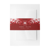 Rood/wit bamboe bladeren dubbele xi Chinese bruilo Uitnodigingen Wikkel (Voorkant Voorbeeld)