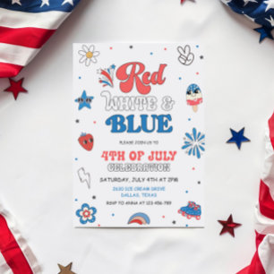 Rood Wit Blau Feest,  Feest in de VS Uitnodiging