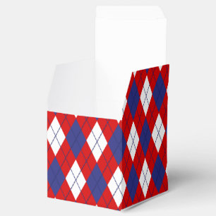 Rood, wit, blauw 1-FAVOR BOX vierkant Bedankdoosjes