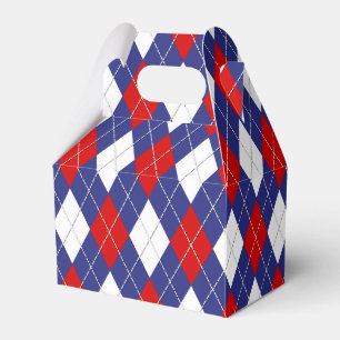 Rood, wit, blauw, 2-PARTIJ FAVOR BOX, kabel Bedankdoosjes
