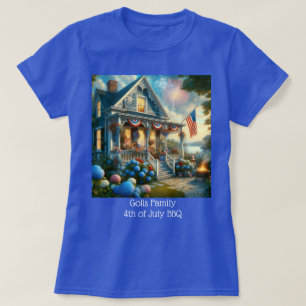 Rood Wit Blauw 4 juli T-shirt