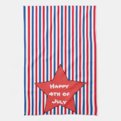 Rood Wit Blauw 4 juli Theedoek (Verticaal)