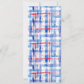 Rood Wit Blauw 4 juli Zomerpicknick Kaart (Achterkant)