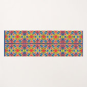 rood wit blauw abstract yogamat (Voorkant (horizontaal))