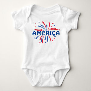 Rood, wit & blauw Amerika 4 juli Romper