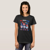 Rood Wit Blauw Amerikaans Lunch Lady Crew Gnome 4t T-shirt (Voorkant volledig)