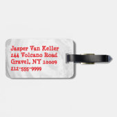 Rood Wit Blauw Basketbal Coach Bagagelabel (Achterkant horizontaal)