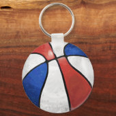 Rood Wit Blauw Basketbal Sleutelhanger (Achterkant)
