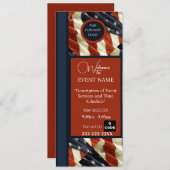 Rood Wit & Blauw Bedrijfs evenement  Kaart (Voorkant / Achterkant)