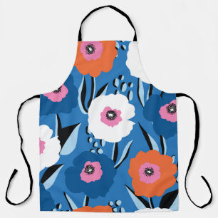 Rood Wit Blauw: Bloemen Scandinavisch. Schort