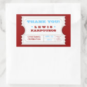 Rood Wit Blauw Carnaval Dank u Ticket Sticker (Tas)