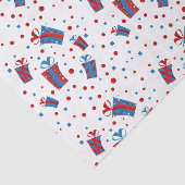 Rood, wit blauw Confetti Tissuepapier (Detail)