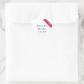 Rood, wit, blauw, Damask voor Sticker (Tas)