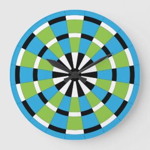 Rood Wit & Blauw Dartboard Grote Klok