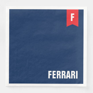 Rood Wit & Blauw Familie Reünie Monogram Servet