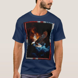 Rood Wit & Blauw Framed Eagle T-shirt