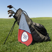 Rood Wit & Blauw Fun Monogram Golfhanddoek (Groen)