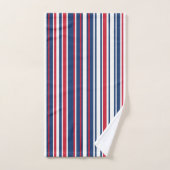 ROOD WIT BLAUW GESTREEPT BAD HANDDOEK (Handdoek)