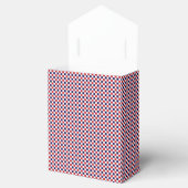 Rood, wit, blauw Gingham-PARTIJ FAVOR BOX, tent Bedankdoosjes (Geopend)