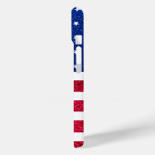 Rood Wit Blauw Glitter Patriottische Amerikaanse V Case-Mate iPhone Case (Achterkant / Links)