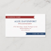 Rood Wit Blauw Guidon wimpel elk beroep Visitekaartje (Voorkant)