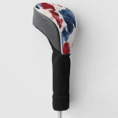 Rood Wit Blauw Koeienhuid Golfheadcover (Schuin)