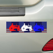 Rood wit blauw kweektractoren bumpersticker (Op auto)