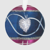  rood wit blauw kwikglas kerst ornament (voorkant)