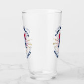 Rood Wit Blauw Liberty Bell Patriottisch Glas Cup (Rechts)