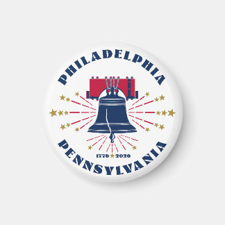 Rood Wit Blauw Liberty Bell Philadelphia Magnet Magneet