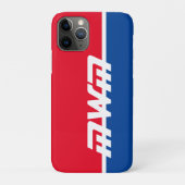 Rood Wit Blauw Monogram Mobiele Telefoon Case (Achterkant)