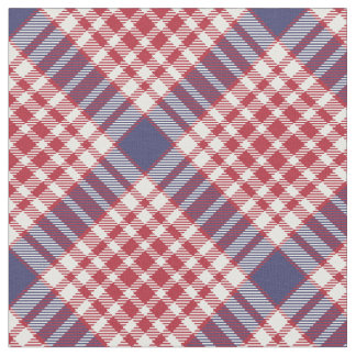 Rood Wit Blauw Naadloos Tartan Stof