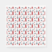 ROOD WIT BLAUW NAUTISCH PAPIEREN SERVETTEN (Voorkant)