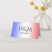 Rood Wit & Blauw Ombre Patriottische Bruiloft (Achterkant)