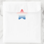 Rood Wit & Blauw Ombre Ster Sticker (Tas)