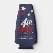 Rood Wit Blauw Onafhankelijkheidsdag 4 juli Flesjeskoeler (Voorkant)