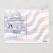 Rood, wit, blauw oom Sam 4 juli uitnodiging (Achterkant)