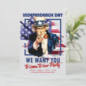 Rood, Wit, Blauw Oom Sam 4 juli Viering van de Ona Kaart (Staand voorkant)
